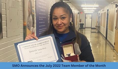 SMO Announces the July 2022 Team Member of the Month