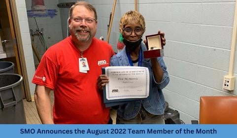 SMO Announces the August 2022 Team Member of the Month