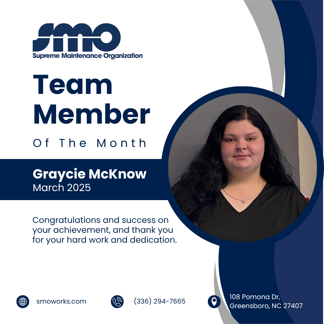 Graycie Mcknow Employee Achievement Team Member of the Month March 2025 award image