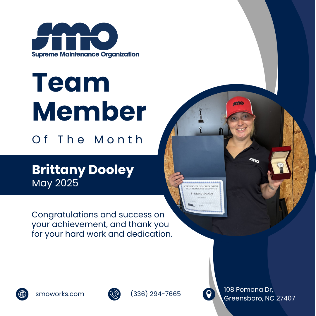 smo announces team member of the month for may 2025 Brittany Dooley
