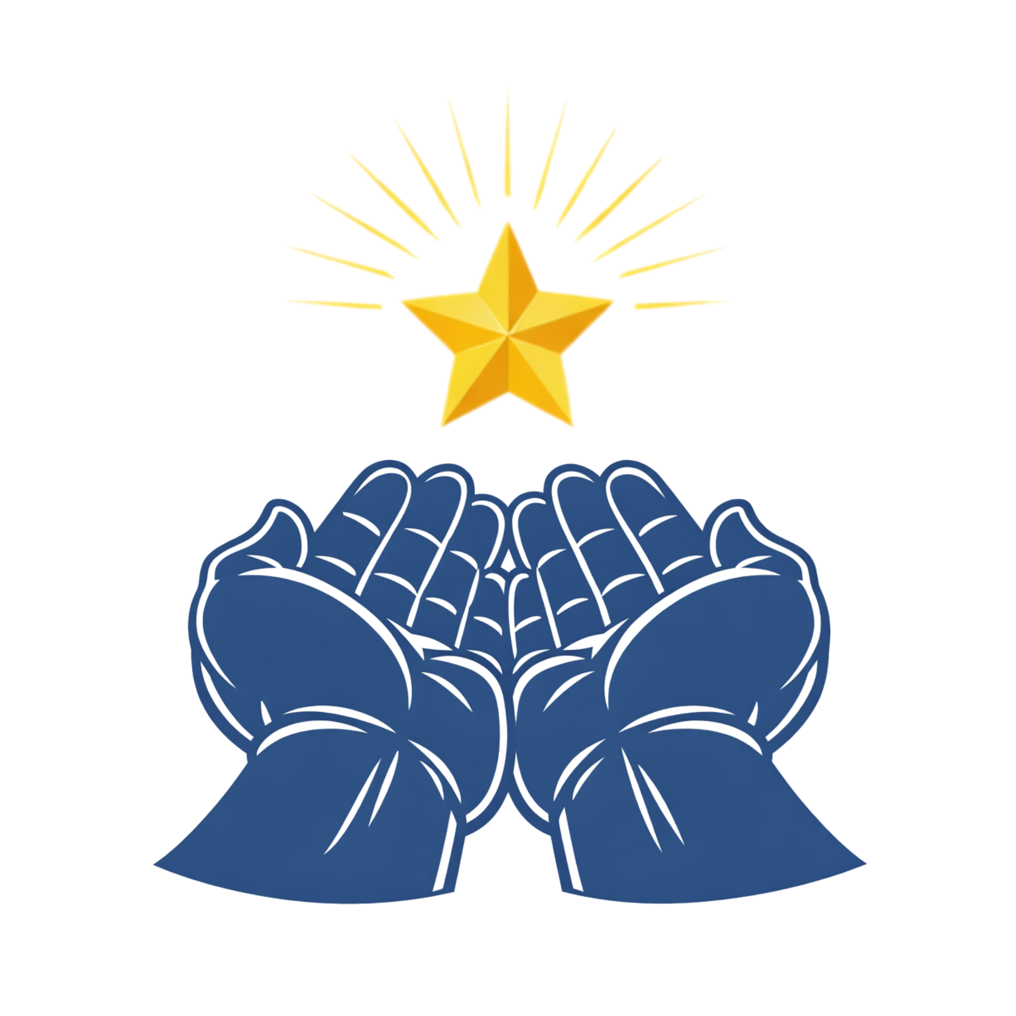 Image of hands cupped under a star signifying the janitorial services company Supreme Maintenance Organization's value of Serving with Purpose