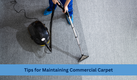Professional carpet cleaning machine removing dirt from commercial carpet, showing clean and dirty contrast